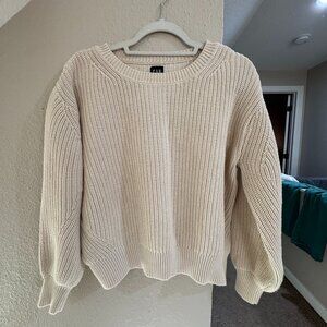 GAP Shaker-Stitch Crewneck Sweater, Chino Beige